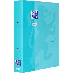 Caiet mecanic OXFORD School Touch, A4, carton color soft touch, cotor 45mm - aqua