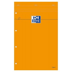 Blocnotes A4+, OXFORD Orange, 80 file-90g/mp, Scribzee comp.,4 perf., coperta carton - dictando