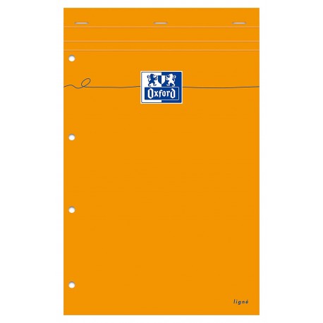 Blocnotes A4+, OXFORD Orange, 80 file-90g/mp, Scribzee comp.,4 perf., coperta carton - dictando