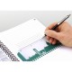 Caiet cu spirala A4, OXFORD Office Essentials, 90 file-90g/mp, Scribzee, 4 perf., dictando - negru