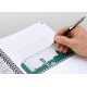 Caiet cu spirala A5, OXFORD Office Essentials, 90 file-90g/mp, Scribzee, 4 perf., coperta carton-dictando