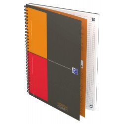 Caiet cu spirala B5, OXFORD Int. Notebook, 80 file-80g/mp, Scribzee, coperta carton rigid - mate