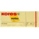 Notite autoautoadezive Kores, 50 x 40 mm, 100 file, 3 bucati/set, galben