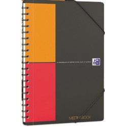 Caiet cu spirala B5, OXFORD Int. Meetingbook, 80 file -80g/mp, Scribzee, coperta PP - matematica