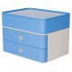 Suport cu 2 sertare + cutie ustensile HAN Allison Smart Box Plus - bleu sky