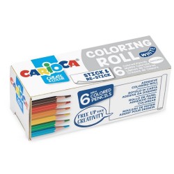 CARIOCA Coloring Roll Mini, 10 x 85 cm/rola, hartie autoadeziva - White