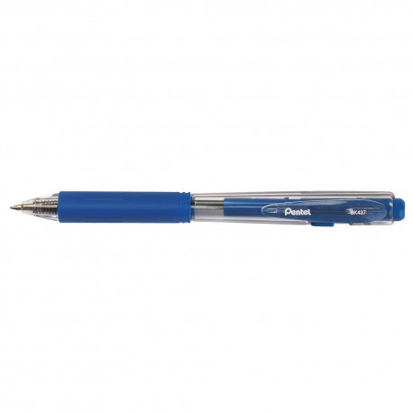 Pix cu mecanism Pentel BK-437, varf metalic 0.7 mm, albastru