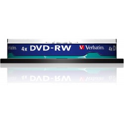 DVD-RW Verbatim SL 4X 4.7GB Spindle Matt Silver, 10 buc/set