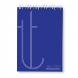 Bloc notes Trendy Blue, cu spira, A5, 70 file, matematica