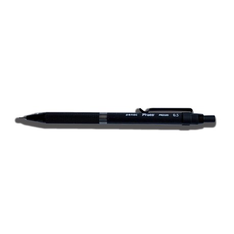 Creion mecanic profesional PENAC Protti PRD-105, 0.5mm, metalic cu varf retractabil - negru