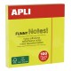 Notite adezive Apli, 75 x 75 mm, 100 file, galben