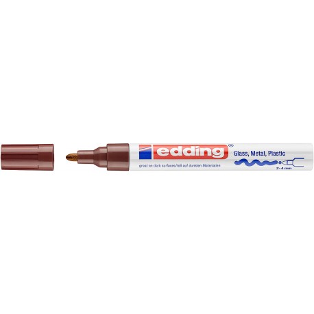 Paint marker Edding 750, varf rotund, 2 - 4 mm, maro