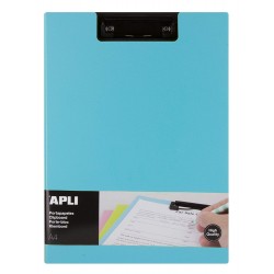 Clipboard dublu premium Apli, format A4, realizat din polipropilena, albastru deschis