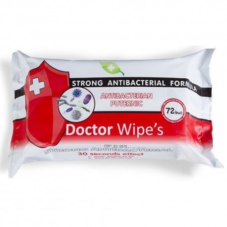 Servetele umede antibacteriene 72buc/pachet Dr.Wipes Servetele umede antibacteriene 72buc/pachet Dr.Wipes
