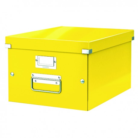 Cutie LEITZ Click & Store medie 281 x 200 x 369 mm, carton laminat - galben