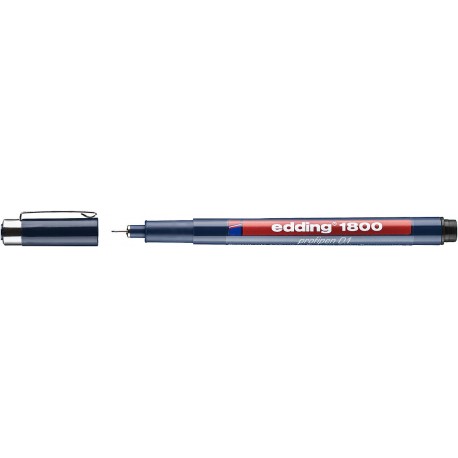 Liner Edding 1800 pentru desen tehnic, varf 0.1 mm, negru