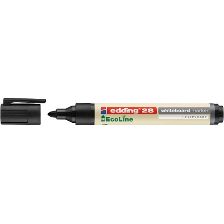 Marker pentru tabla Edding 28, ecologic, varf rotund, 1.5-3 mm, negru