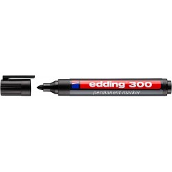 Marker permanent Edding 300, varf rotund, 1.5 - 3 mm, negru