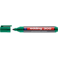 Marker permanent Edding 300, varf rotund, 1.5 - 3 mm, verde