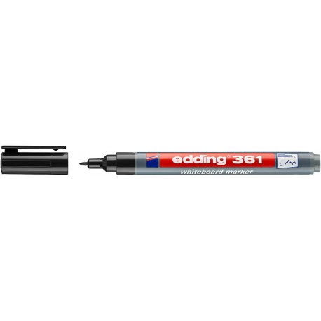 Marker Edding 361 pentru tabla, varf 1 mm, negru