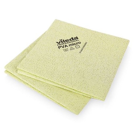 Laveta microfibra Vileda PVAmicro, culoare galben, 5 buc/set