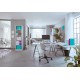 Caiet de birou LEITZ Wow, PP, A4, cu spira, dictando - mov metalizat