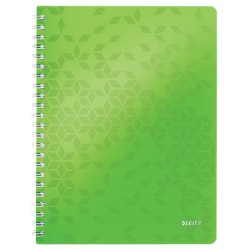 Caiet de birou LEITZ Wow, PP, A4, cu spira, dictando - verde