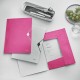 Mapa LEITZ Wow cu elastic, plastic PP - roz metalizat