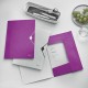 Mapa LEITZ Wow cu elastic, plastic PP - mov metalizat