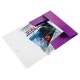 Mapa LEITZ Wow cu elastic, plastic PP - mov metalizat