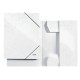 Mapa carton cu elastic LEITZ Wow - alb metalizat