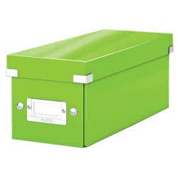 Cutie pentru 30/60 CD-uri, LEITZ Click & Store, carton laminat - verde