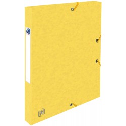 Mapa A4, carton MultiStrat 390g/mp, cu elastic, 25mm latime, OXFORD Top File - galben