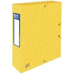 Mapa A4, carton MultiStrat 390g/mp, cu elastic, 60mm latime, OXFORD Top File - galben