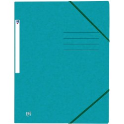 Mapa A4, carton MultiStrat 390g/mp, cu elastic, OXFORD Top File - aqua