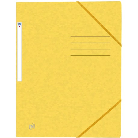 Mapa A4, carton MultiStrat 390g/mp, cu elastic, OXFORD Top File - galben