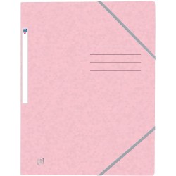 Mapa A4, carton MultiStrat 390g/mp, cu elastic, OXFORD Top File - roz pastel