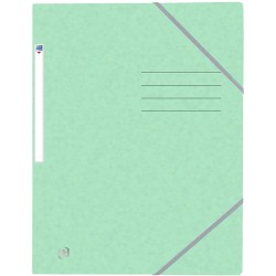 Mapa A4, carton MultiStrat 390g/mp, cu elastic, OXFORD Top File - verde pastel