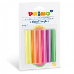 Plastilina Morocolor, 100 g, 6 culori fluorescente