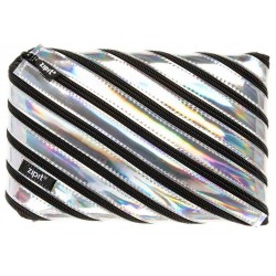 Penar cu fermoar, ZIPIT Metallic Jumbo - argintiu