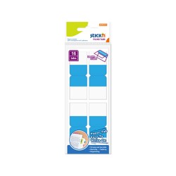 Film index autoadeziv cu tab din hartie, dubla fata, 25 x 72mm, 16 buc/set, Stick"n - culori asortate