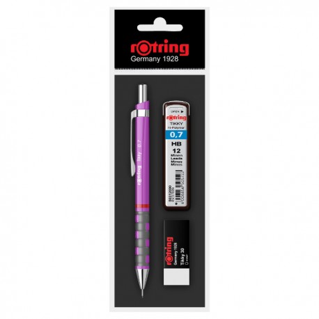 Set Rotring creion mecanic 0.7, diverse culori+mina 0.7+radiera