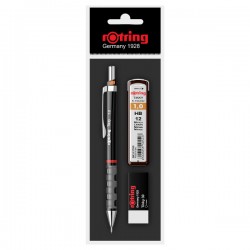 Set Rotring creion mecanic 1.0, diverse culori+mina 1.0+radiera