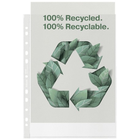 Folie de protectie Esselte Recycled, PP, A4, 70 mic, 100 buc/cutie, standard