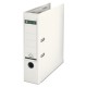 Biblioraft LEITZ 180, A4, plastifiat PP, margine metalica 80 mm - alb