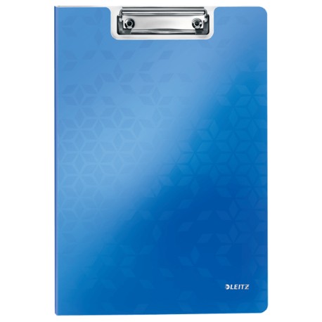 Clipboard LEITZ WOW, dublu, polyfoam, A4, 100 coli, albastru