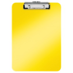 Clipboard LEITZ WOW, simplu, PS, A4, 100 coli, galben