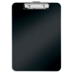 Clipboard LEITZ WOW, simplu, PS, A4, 100 coli, negru