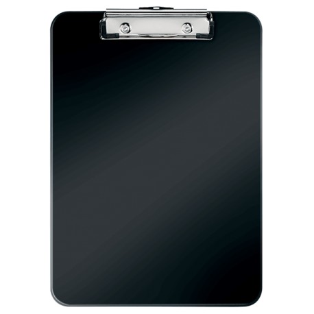 Clipboard LEITZ WOW, simplu, PS, A4, 100 coli, negru