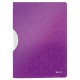 Dosar cu clip Leitz WOW ColorClip, mov metalizat